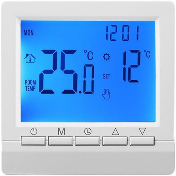 Programmerbar Digital Termostat - Intelligent Styrenhet för Gas- och Väggvärme LCD