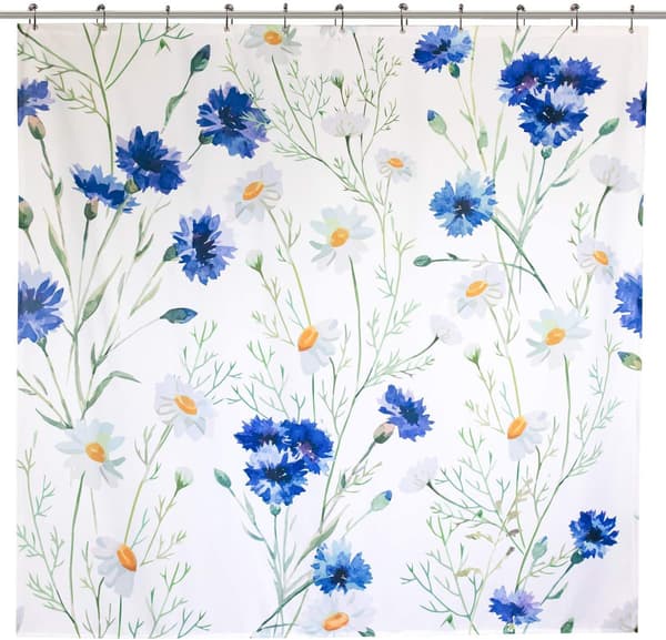 Duschdraperi 183x183cm, Sött Blommönster Enkelt Vattentätt