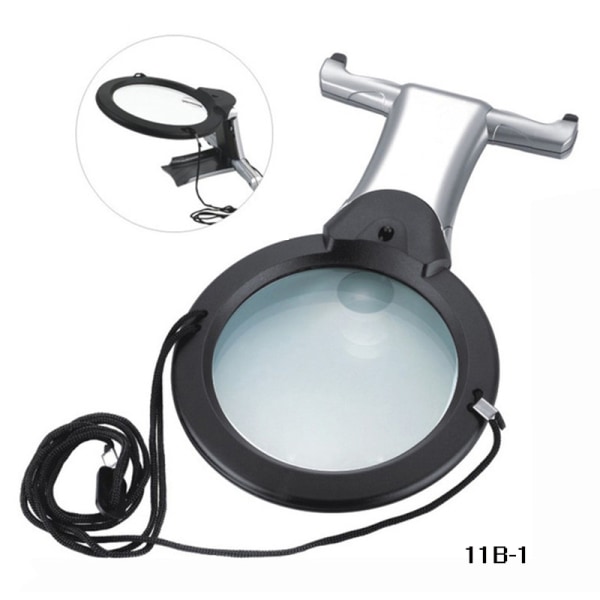 Förstoringsglas med ljus och stativ, 6x förstoringsglas med ljus, handsfree-förstoringsglas med stativ