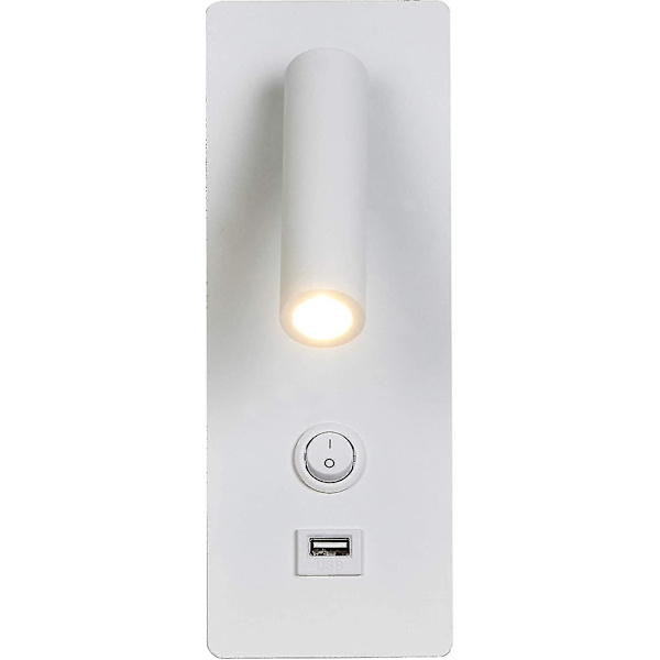 Væglamper Soveværelse Led Væglampe Indendørs Trappe Væglampe Hovedgærdekontakt/led 3w Cree Cob/korridor Garager Hoteller 360 Graders Rotation Hvid