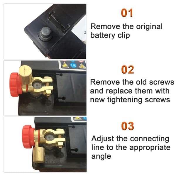 Batteri-avkoblingssbryter Batteri-avbrudd Kill Switch 12v Universal Sinklegering Batteri-avbrudd Kill Switch for 15,5-17mm Bilbatterihode (Rød)