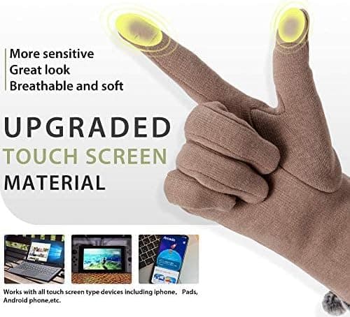 3 par vinterhandskar för kvinnor kallt väder flickor med touch scr