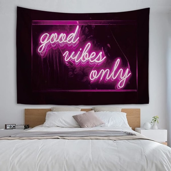 Decorative wall hanging, only good mood text in neon light, suitable for b