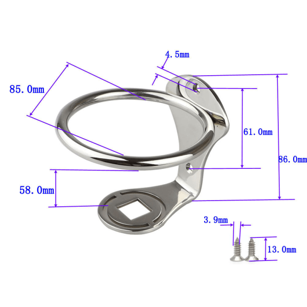 Rostfritt Stål Båthållare, Mugghållare, Mugghållare, Flaskhållare