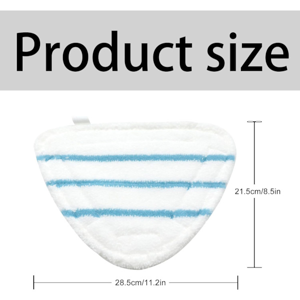 Mikrofiber Ångmoppöverdrag Ångmopptillbehör Universal Triangel Tvättsbara Tyger för Heta Sprayångrengörare, Vita Mikrofiber Ångmoppdynor Machi