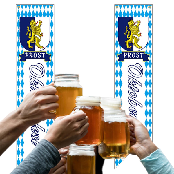 2 kpl Oktoberfest-lippuja, Oktoberfest-koristeita, olutjuhlan lippu, juhlan koristelu Baijerin setti Baijeri, Oktoberfest-koristeet, koristeet Decora
