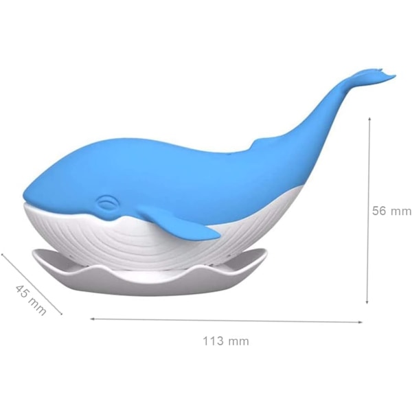 Hval Te-infuser - Silikone Hval Te-si - Te Diffuser Filter til Hjemmekøkken, 11,5*6*4,5cm