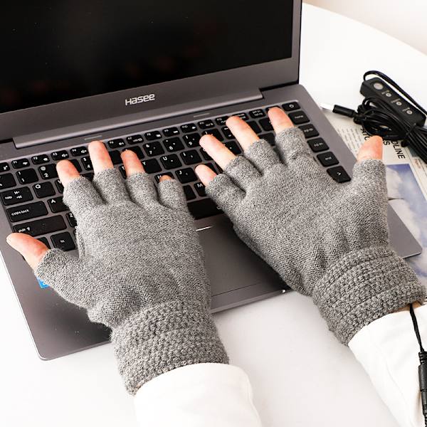 Varme Sportshansker Strikkede Oppvarmede Hansker USB Oppvarmede Hansker for Meg