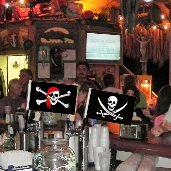 Piratflagg 60x90cm Flagg for utendørs piratfest KTV Skull Banne