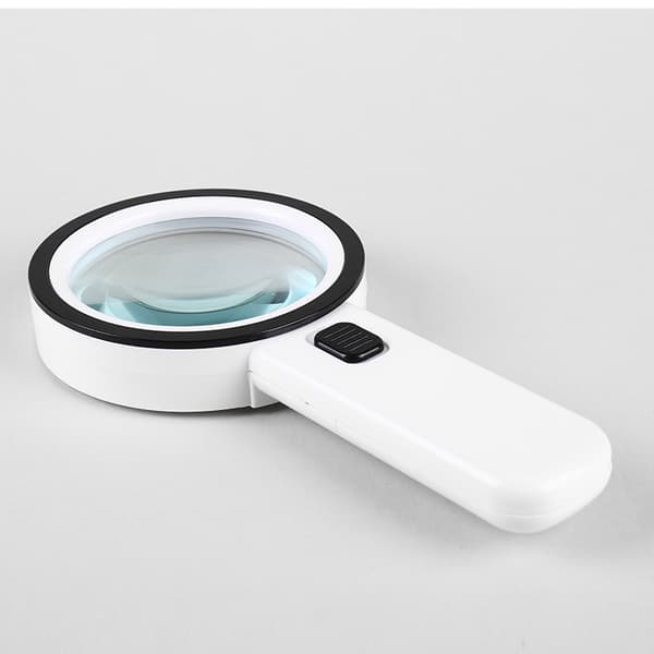 Lighted Reading Magnifier, 30X Magnifier with 12 LED Light, Handh