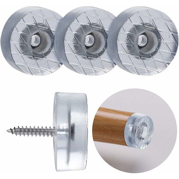 20-pack runda halkfria silikonmattor Φ17 mm, ada