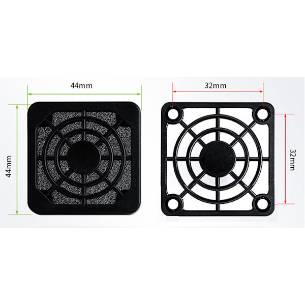 Støvdeksel for hjemme-datamaskin, vifter, høyttalere og elektronikk (40 mm)