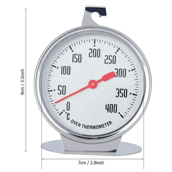 Ovntermometer, køkkentermometer, rustfrit stål ovntermometer, madlavningstermometer, termometer, termometre, brændeovntermometer, ovn