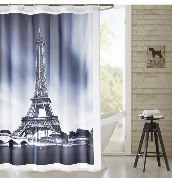 1PC Paris Eiffel Tower Dusjforheng 180*180cm