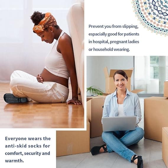Yogasockor för kvinnor med halkfria grepp och remmar, idealiska för pilates,