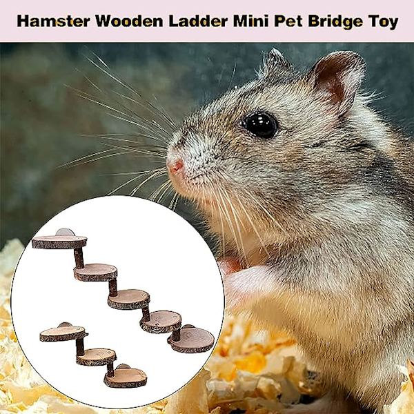 Hamsterklätterleksak, Hamsterstege, Trästege Tuggleksaker Bri