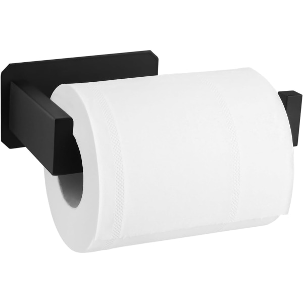 Vägghängd toalettpappershållare utan borrning, svart vägghängd toa