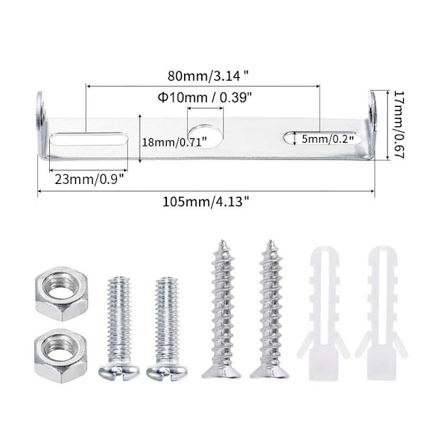 4 st taklampa upphängningsplatta 105 mm taklampa hållare med skruvar tillbehör för hemmakontor takbelysning