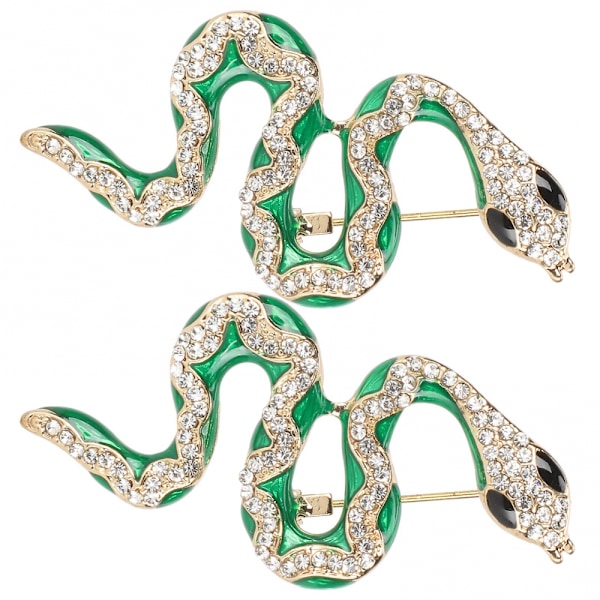 Slange Brosche 2 stk. Dyr Design Legering Badge Lapel Nål til Mænd og Kvinder