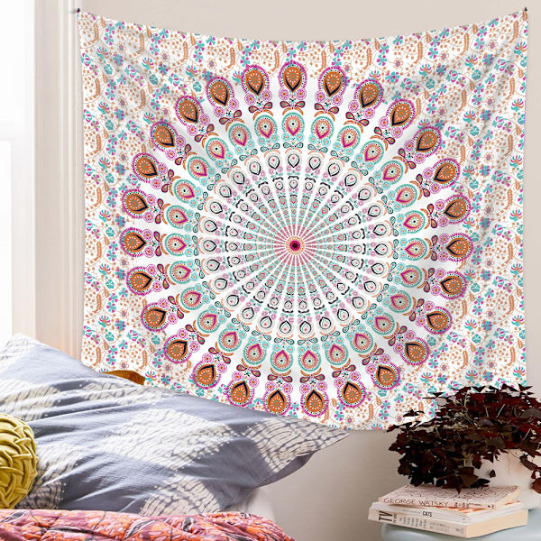 Galleri Gobelin Sol Måne Stjerne Mandala (Rosa) 100*150CM
