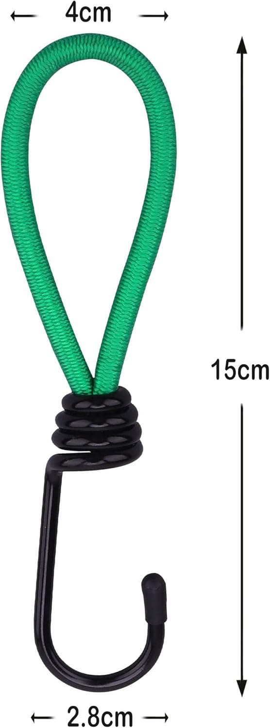 12 kappaletta Bungee-koukku, Bungee-koukku Bungee-köydet Leirintä koukulla