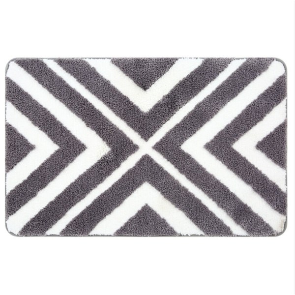 Halkskyddad badrumsmatta, mjuk mikrofiberduschmatta, vattenabsorberande, M