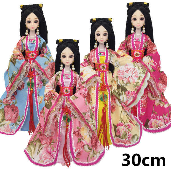 4 kpl 30cm Barbie-nuken asuja ja vaatteita
