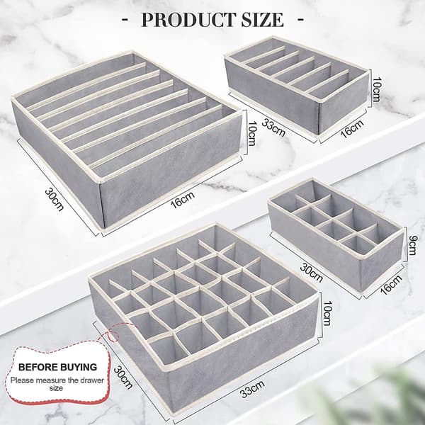 Skuffe Organizer Foldbar Non-woven Underlag Opbevaring BH Strømper C