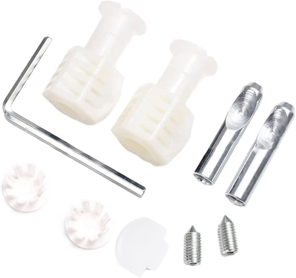 2-pack Vit Väggmonterade Toalettskruvkit