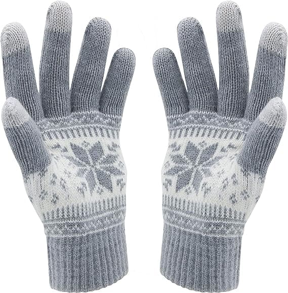 Vinter Touch Screen Handsker  Sne Blomster Tryk Hold Varme til Wo