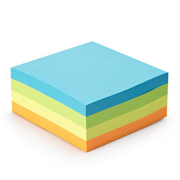 200 självhäftande lappar 4 ljusa färger, 75 X 75 mm förpackning om 50, bra vidhäftning