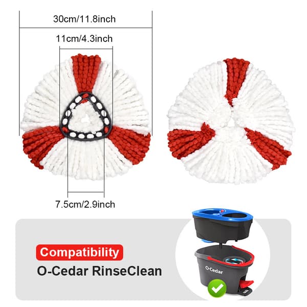 Pack O-Cedar EasyWring RinseClean Mikrofibermopp Hoderstatter for 2-Tank System (Blå)