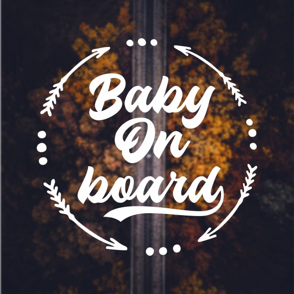 2st Baby On Board Vit Vinyl Dekal Vit klistermärke Bakre fönster bokstäver 5.9H x