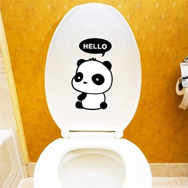 Et sæt med 3 tegneserie panda vægklistermærker Kreativ og sød vægdekoration