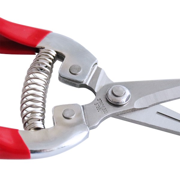 1 PC Skördesax Lång Rak Snip Kolfålstål Bladlåda, Röd