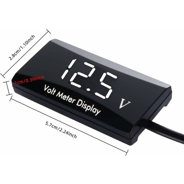 12V Bil Digital Voltmeter Vandtæt DC 12V LED Voltmeter til Bil