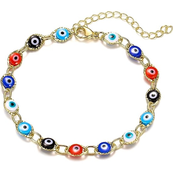 valg af alle Dainty Evil Eye armbånd til kvinder, 14K guld Evil Eye