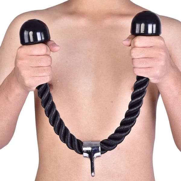 1PCS Gym Fitness Träning Solid Gummiände Tung Nylon Pull Down Tre Str