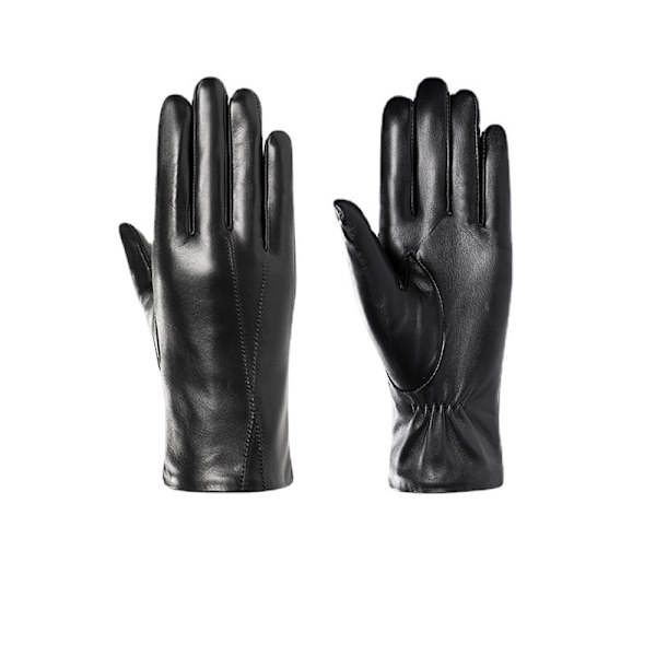 Læderhandsker Vinter Varme Sorte Handsker S 23*8.5CM