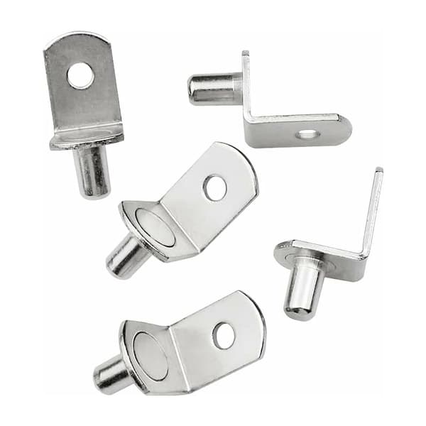 25 st hyllstödsstift i metall, hyllstödsstift, hyllstöd, L-formade stöd