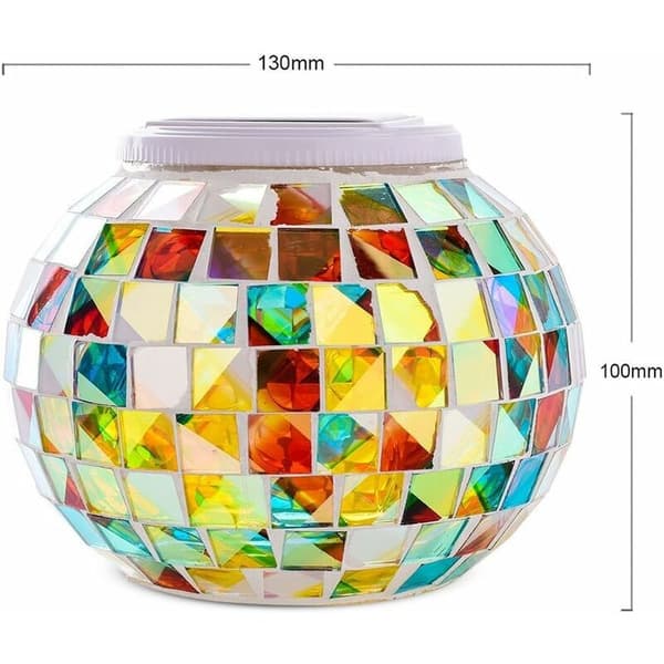 Solcellelampe Sol LED Natlys Farveskiftende Glaskugle Have