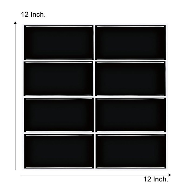 Fliser 30x30cm, 1 ark 3D mursten klæbende fliser vægklistermærker Subw