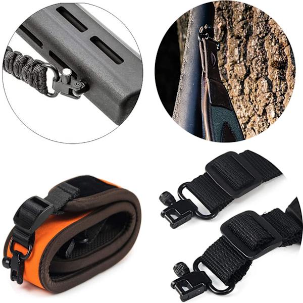 Sling Mount-fästen, Taktiska Gevärslingar, med Skruv, 2 Vita Ringbrickor, för Gevärspipor