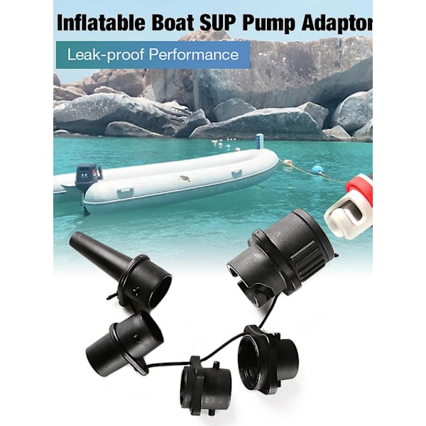 Oppustelig bådpumpe adapter lækagesikker multifunktionel luftpumpe luftventil adapter til kajak oppustelige senge