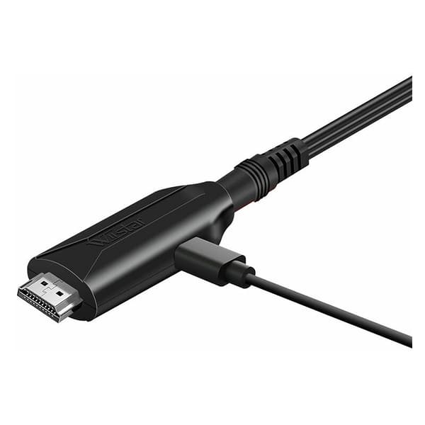 Scart til Hdmi Konverter Video Audio Adapter til Hdtv/dvd/set top