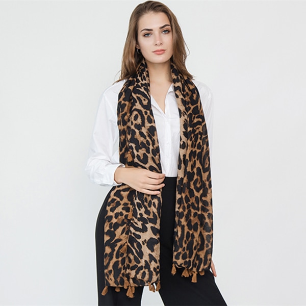 1 st Fashion Leopard print Multifunktionell all-match  tassel Cotto