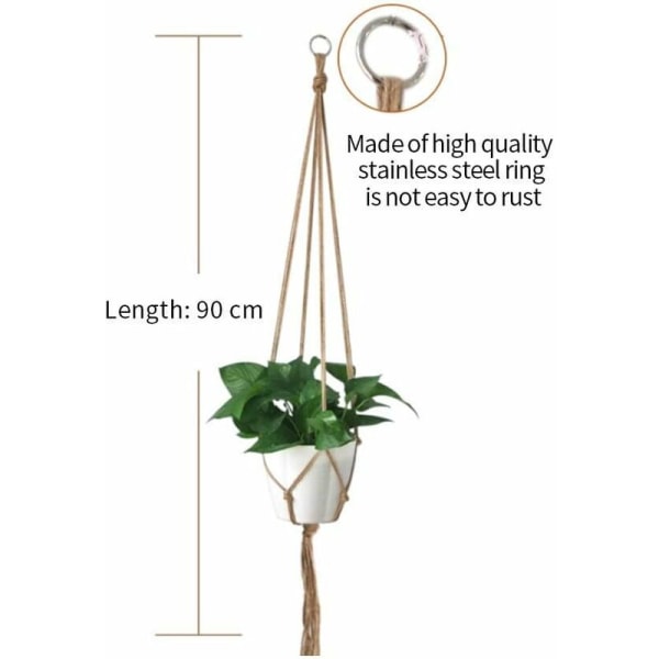 Macrame växt hängare, Macrame hängande kruka inomhus hängande planterare R