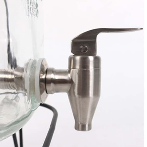 Drikkedispenser tryk-stil taphane, rustfrit stål poleret