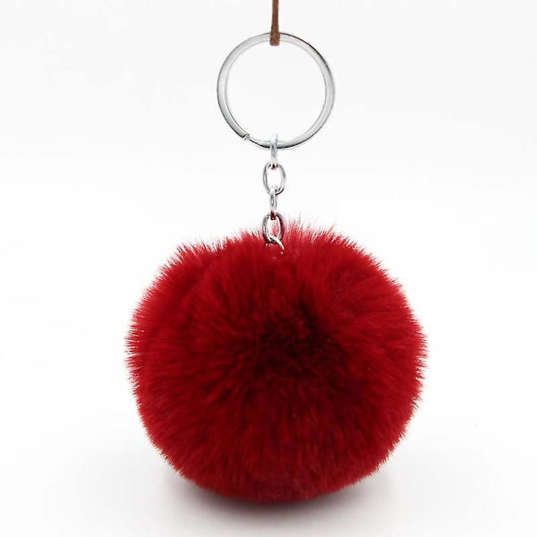 1 stk. nøglering nøglering tilbehør fluffy bil nøglering plys vedhæng