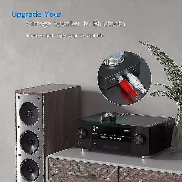 Bluetooth 5.0 Audio RCA-vastaanotin Bluetooth 5.0 -lähetin ja -vastaanotin Langaton ääniadapteri